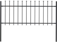 Garden fence with spikes steel 1,7 × 0,8 m black - Fence