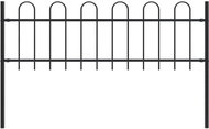 Garden fence with arches steel 1,7 × 0,6 m black - Fence