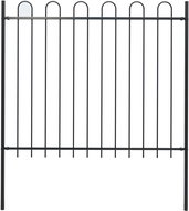 Garden fence with spikes steel 1,7 × 1,5 m black - Fence