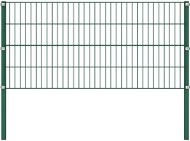 Fence piece with posts iron 1,7 × 0,8 m green - Fence Components