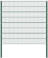 Fence piece with posts iron 1,7 × 1,6 m green - Fence Components