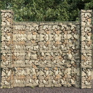 Gabion baskets 3 pcs galvanized steel 25 × 25 × 197 cm - Gabion