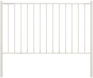 Fence section with posts steel powder coated 1,7 × 0,75 m white - Fence Components