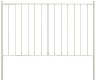 Fence section with posts powder coated steel 1,7 × 1 m white - Fence Components