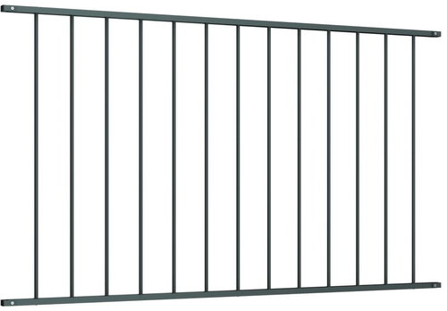 Fence piece powder coated steel 1,7 × 0,75 cm angular - Fence Components - Main image