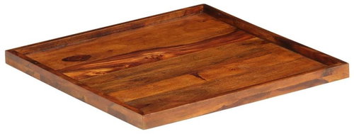 Serving Tray 50 × 50cm Solid Sheesham Wood - Tray - Main image