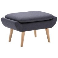 Ottoman with textile upholstery 73 × 43 × 42 cm dark grey - Footstool