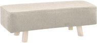 Ottoman cream 80 × 28 × 26 cm textile - Footstool