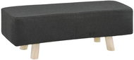 Ottoman dark grey 80 × 28 × 26 cm textile - Footstool