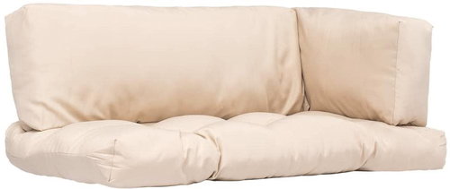 Pallet furniture pads 3 pcs sand polyester - Cushion - Main image