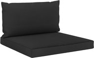 Sofa cushions from pallets 2 pcs black textile - Cushion