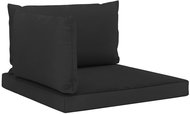 Sofa cushions from pallets 3 pcs black textile - Cushion