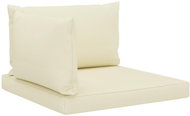 Sofa cushions from pallets 3 pcs cream textile - Cushion