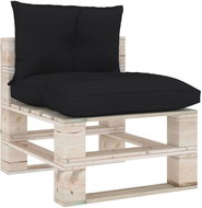 Sofa cushions from pallets 2 pcs black textile - Cushion