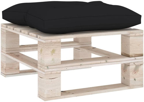 Pallet furniture mat 60 × 61 × 10 cm black - Cushion - Main image