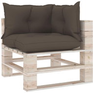 Pallet sofa cushions 3 pcs taupe textile - Cushion