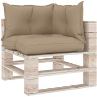 Pallet sofa cushions 3 pcs beige textile - Cushion