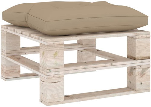 Pallet furniture pad 60 × 61 × 10 cm beige - Cushion - Main image