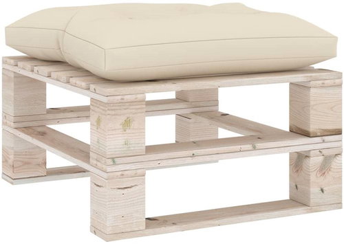 Pallet furniture pad 60 × 61 × 10 cm cream - Cushion - Main image
