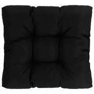 Garden seat cushion black 50 × 50 × 10 cm textile - Cushion