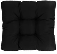 Garden seat cushion black 60 × 60 × 10 cm textile - Cushion