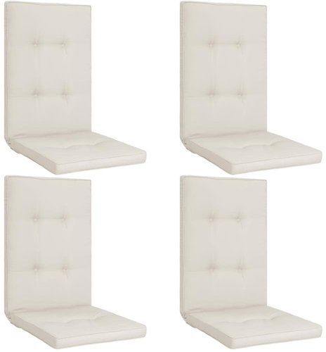 Garden chair pads 4 pcs cream 120 × 50 × 5 cm - Cushion - Main image