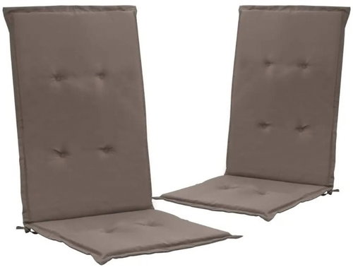 Garden chair pads 2 pcs taupe 120 × 50 × 3 cm - Cushion - Main image