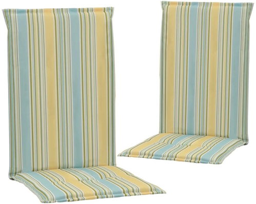 Pads for garden chairs with print 2pcs multicoloured 120x50x3cm - Cushion - Main image