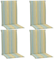 Garden chair pads with print 4pcs multicoloured 120x50x3cm - Cushion