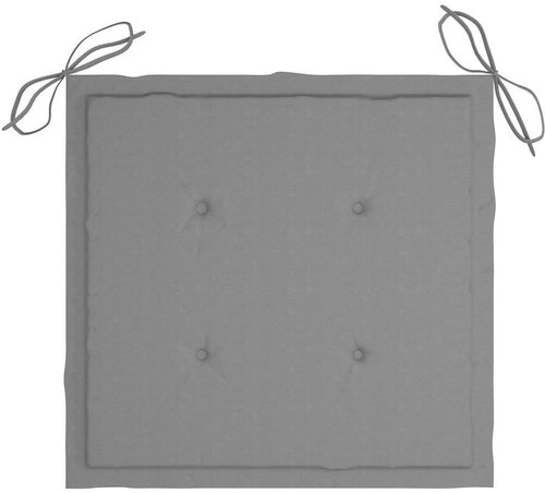 Garden chair pads 2 pcs grey 50 × 50 × 3 cm - Cushion - Main image