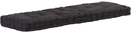 Pallet furniture cushion cotton 120 × 40 × 7 cm black - Cushion - Main image