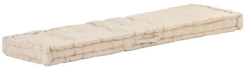 Pallet furniture cushion cotton 120 × 40 × 7 cm beige - Cushion - Main image