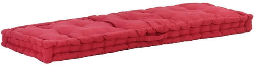 Pallet furniture cushion cotton 120 × 40 × 7 cm burgundy - Cushion - Main image