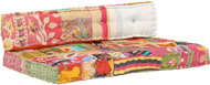 Pallet sofa cushion multicoloured textile patchwork - Cushion