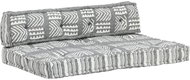 Pallet sofa cushion grey textile patchwork - Cushion