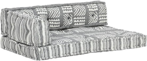Pallet sofa cushion grey textile patchwork - Cushion - Main image