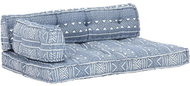 Pallet sofa cushion indigo textile patchwork - Cushion