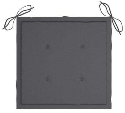 Garden chair pads 4 pcs anthracite 50x50x4 cm textile - Cushion - Main image
