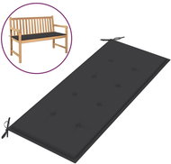 Cushion for garden bench, anthracite, 120x50x4 cm - Cushion