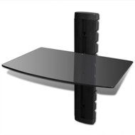 1-level wall shelf for DVD black - Shelf