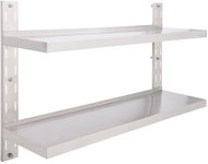 2-tier wall shelf made of stainless steel 120 × 30 cm - Shelf
