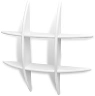 White floating wall shelf made of MDF for storing\displaying books\DVD - Shelf
