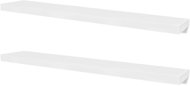 2 white floating MDF wall shelves for storing\displaying books\DVD - Shelf