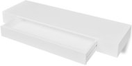 Floating wall shelf with 1 drawer MDF white - Shelf