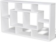 Floating wall shelf open, 8 compartments, white - Shelf
