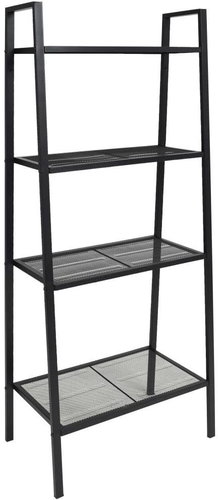 Ladder bookshelf with 4 rungs metal black - Shelf - Main image