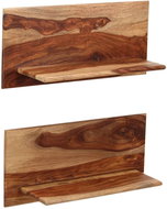 Wall shelves 2 pcs 58 × 26 × 20 cm solid sheesham wood - Shelf