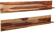 Wall shelves 2 pcs 169 × 26 × 20 cm solid sheesham wood - Shelf