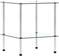 2-tier shelf transparent 40 × 40 × 47 cm tempered glass - Shelf