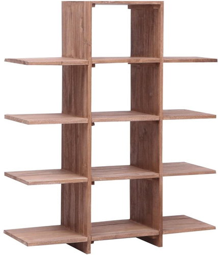 Bookshelf 100 × 30 × 120 cm solid teak wood - Shelf - Main image